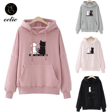 Load image into Gallery viewer, Ladies Winter Pullover with a Cat Print.