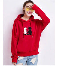 Load image into Gallery viewer, Ladies Winter Pullover with a Cat Print.