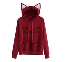 Load image into Gallery viewer, Ladies Winter Pullover with a Cat Print.