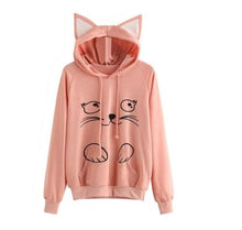 Load image into Gallery viewer, Ladies Winter Pullover with a Cat Print.