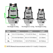 Load image into Gallery viewer, Dog Backpack Reflective Carrier Bags