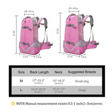 Load image into Gallery viewer, Dog Backpack Reflective Carrier Bags